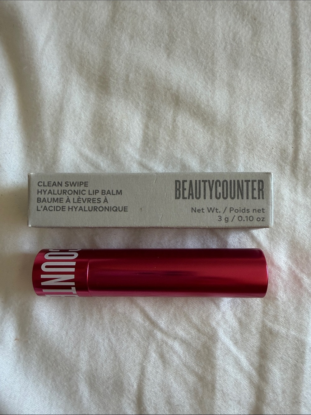 New Beautycounter Clean Swipe Hyaluronic Lip Balm in Crush